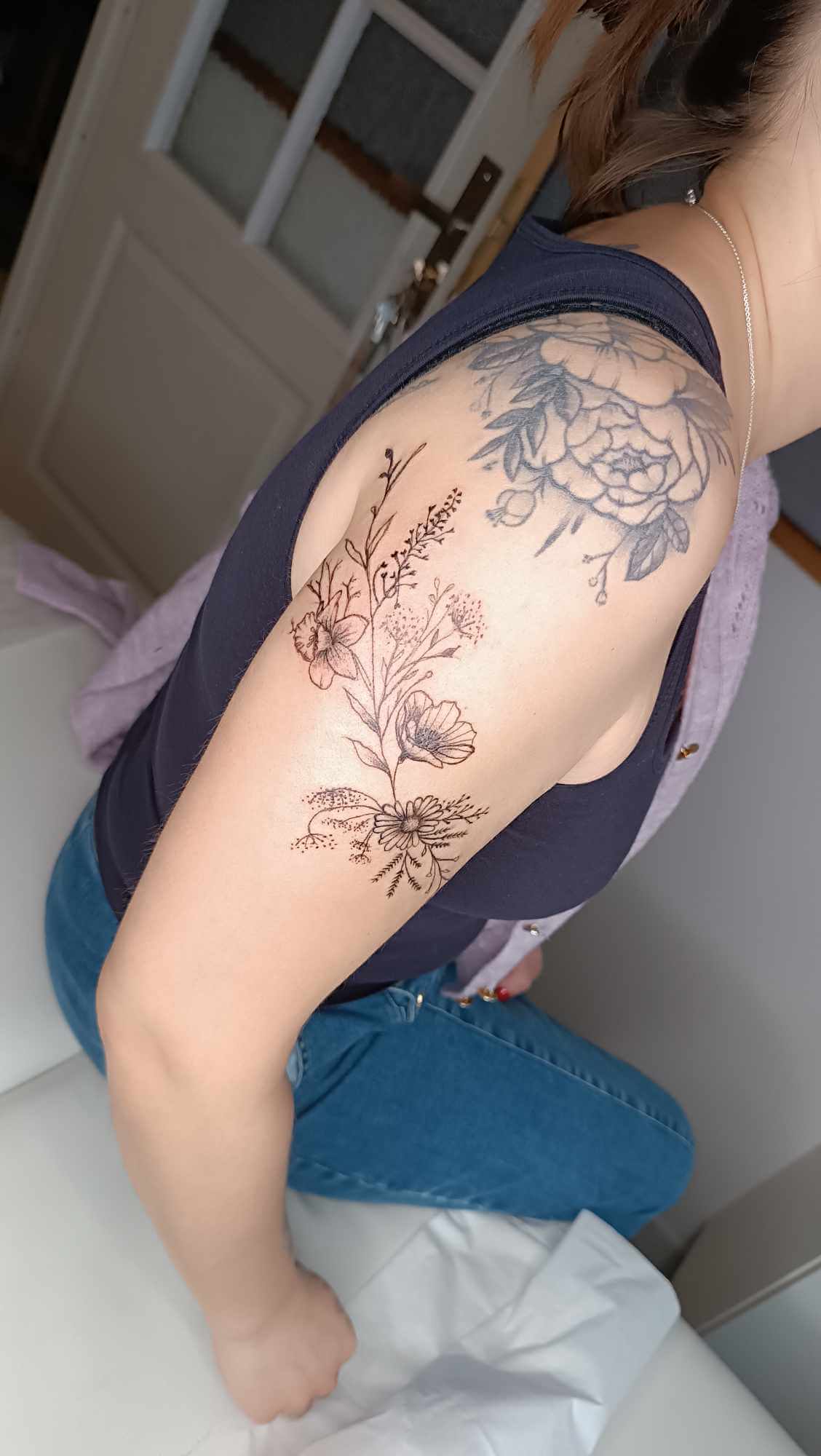 tattoo bouquet de fleur