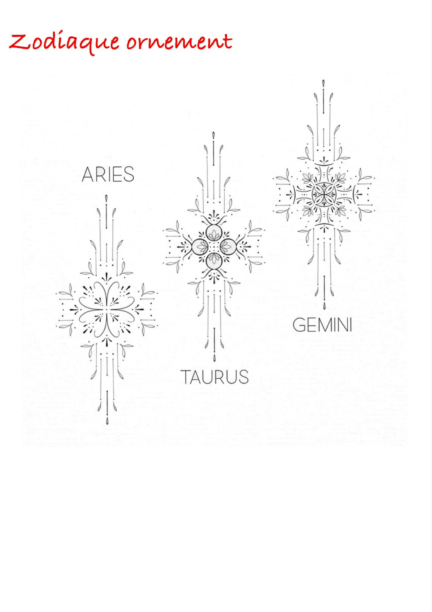 zodiaque ornementale